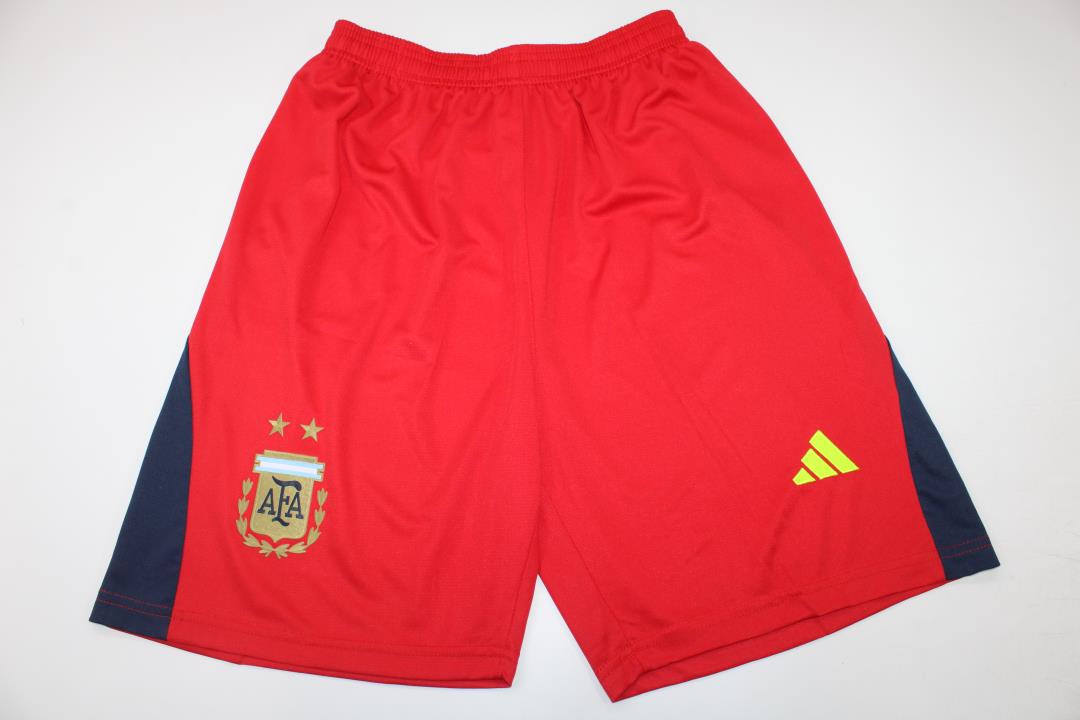 AAA Quality Argentina 2022 World Cup GK Red Soccer Shorts